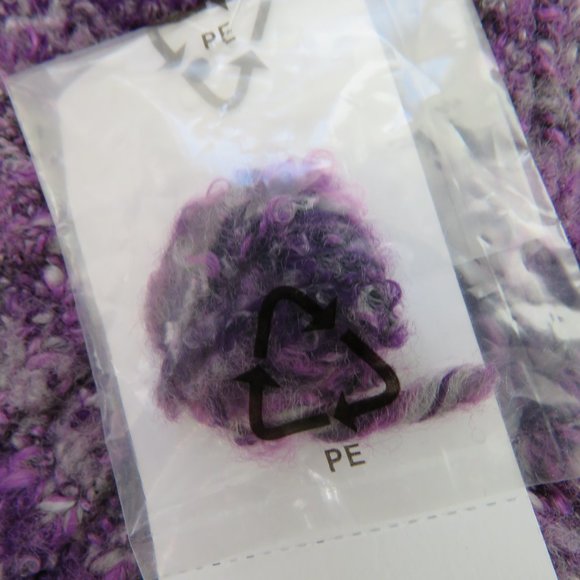 New Purple & Grey V-Neck Knit Sweater by Northern Reflections - Picture 6 of 7